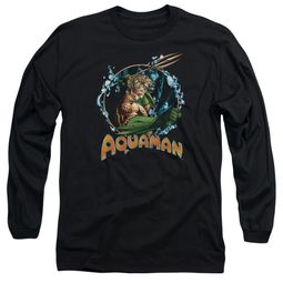 Aquaman Long Sleeve Shirt Ruler Of The Seas Black Tee T-Shirt