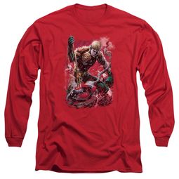 Aquaman Long Sleeve Shirt Stabbed Red Tee T-Shirt Aquaman Long Sleeve Shirt Stabbed Red Tee T-Shirt