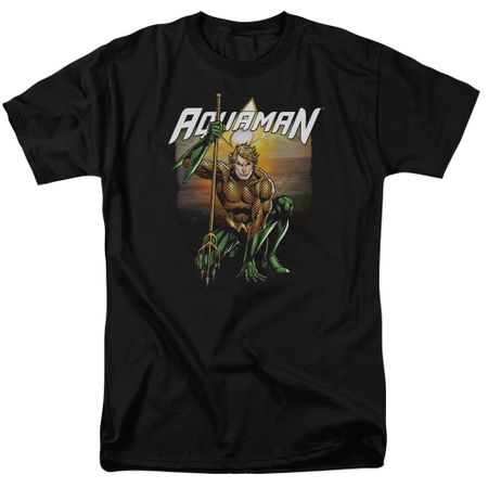 Aquaman Shirt Beach Sunset Black T-Shirt