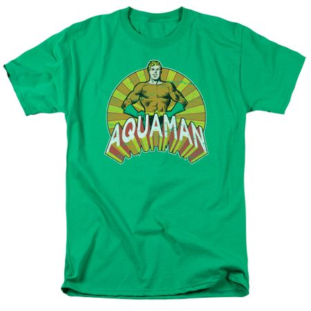 Aquaman Shirt Hands On Hips Kelly Green T-Shirt