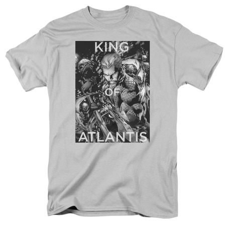Aquaman Shirt King Of Atlantis Silver T-Shirt