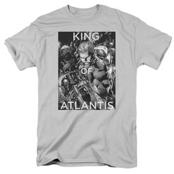 Aquaman Shirt King Of Atlantis Silver T-Shirt