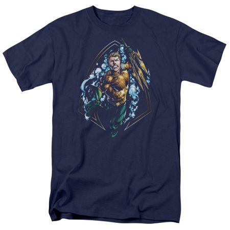 Aquaman Shirt Thrashing Navy T-Shirt