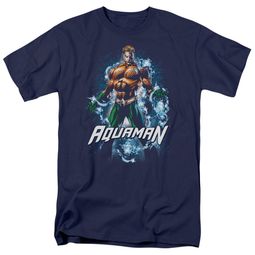 Aquaman Shirt Water Powers Navy T-Shirt