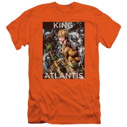 Aquaman Slim Fit Shirt King Of Atlantis Orange T-Shirt
