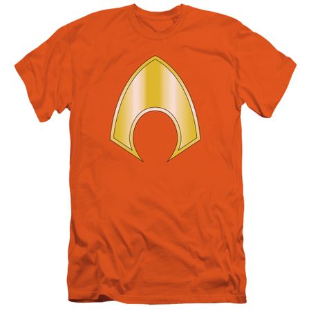 Aquaman Slim Fit Shirt Logo Orange T-Shirt