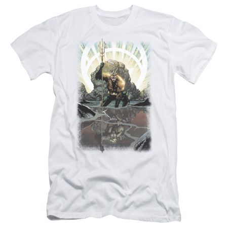 Aquaman Slim Fit Shirt Reflection White T-Shirt