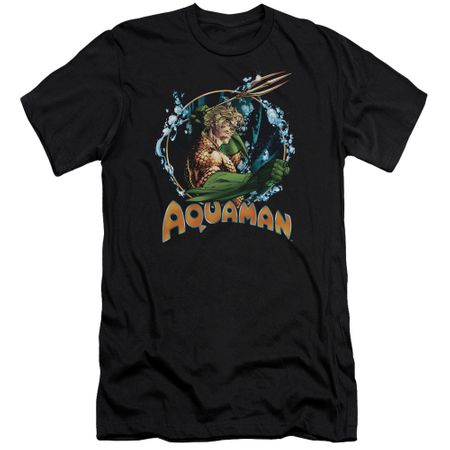 Aquaman Slim Fit Shirt Ruler Of The Seas Black T-Shirt