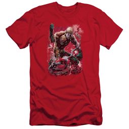 Aquaman Slim Fit Shirt Stabbed Red T-Shirt Aquaman Slim Fit Shirt Stabbed Red T-Shirt