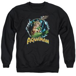 Aquaman Sweatshirt Ruler Of The Seas Adult Black Sweat Shirt