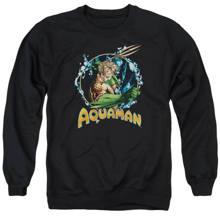 Aquaman Sweatshirt Ruler Of The Seas Adult Black Sweat Shirt