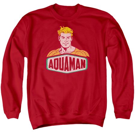 Aquaman Sweatshirt Sign Adult Red Sweat Shirt