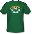 Aquaman T-shirt - Aquaman Splash Adult Kelly Green Tee