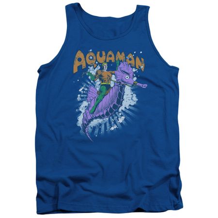 Aquaman Tank Top Ride Free Royal Blue Tanktop
