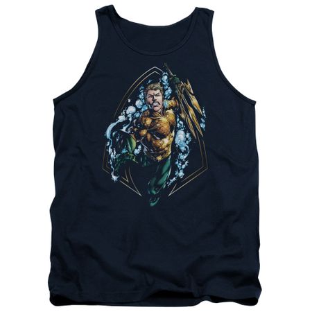 Aquaman Tank Top Thrashing Navy Tanktop