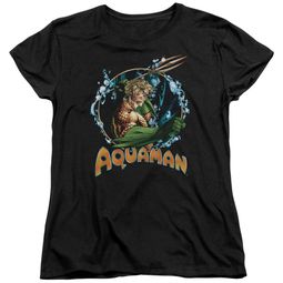 Aquaman Womens Shirt Ruler Of The Seas Black T-Shirt