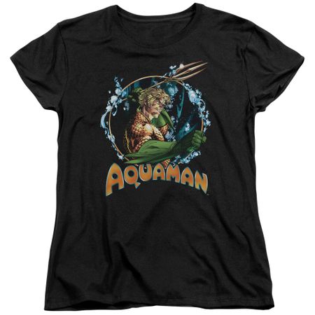 Aquaman Womens Shirt Ruler Of The Seas Black T-Shirt