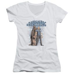 Archer & Armstrong Juniors V Neck Shirt Stare Down White T-Shirt