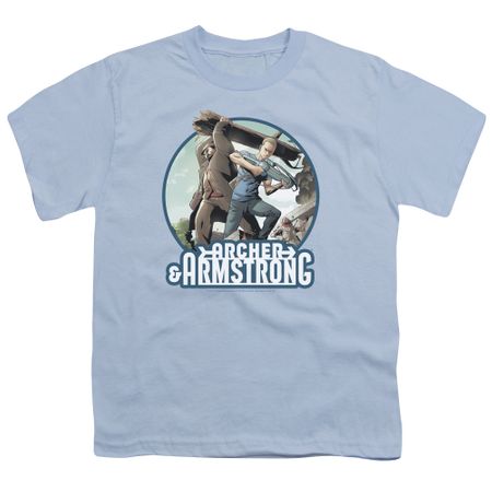 Archer & Armstrong Kids Shirt Smack Down Light Blue T-Shirt