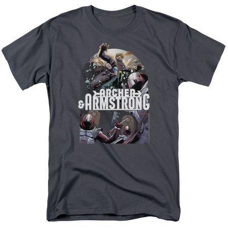 Archer & Armstrong Shirt Dropping In Charcoal T-Shirt