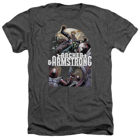 Archer & Armstrong Shirt Dropping In Heather Charcoal T-Shirt