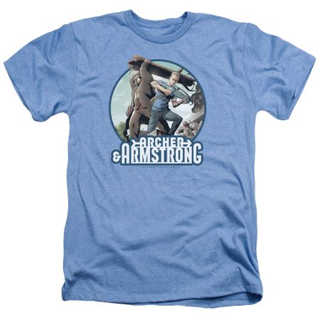 Archer & Armstrong Shirt Smack Down Heather Light Blue T-Shirt