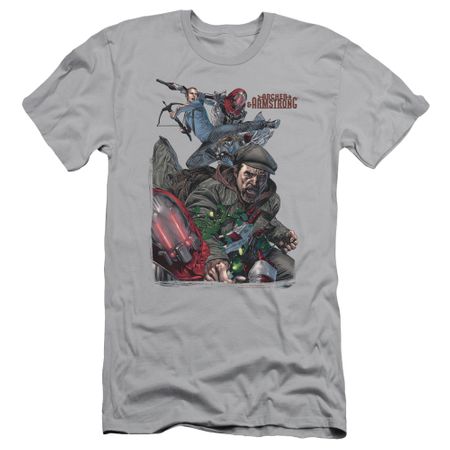 Archer & Armstrong Slim Fit Shirt Fight Back Silver T-Shirt
