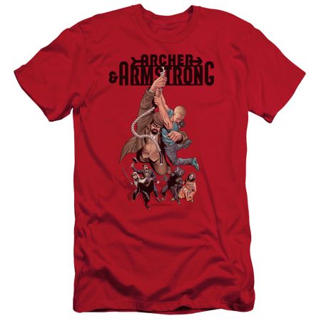 Archer & Armstrong Slim Fit Shirt Hang On Red T-Shirt