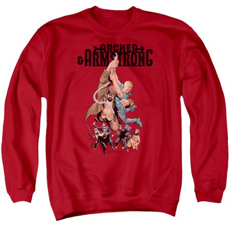 Archer & Armstrong Sweatshirt Hang On Adult Red Sweat Shirt