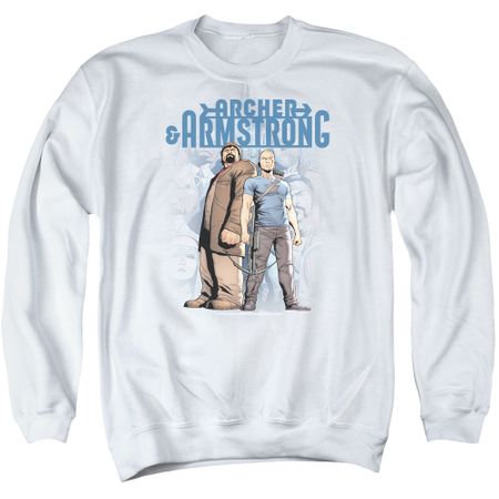 Archer & Armstrong Sweatshirt Stare Down Adult White Sweat Shirt