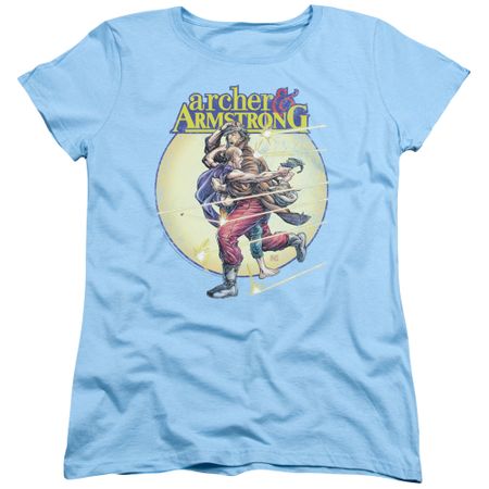 Archer & Armstrong Womens Shirt Carried Away Light Blue T-Shirt
