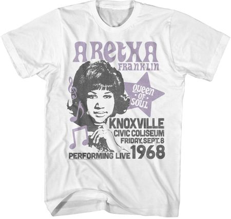 Aretha Franklin Live in Knoxville TN T-shirt - White