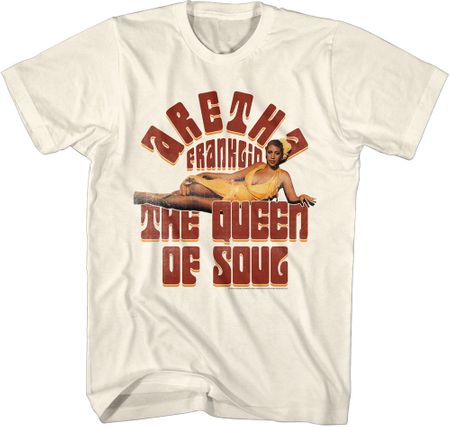 Aretha Franklin The Queen of Soul Men's T-shirt - Cream
