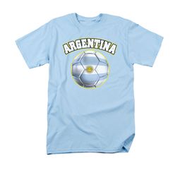 Argentina Soccer Futbol Shirt Adult Light Blue Tee T-Shirt