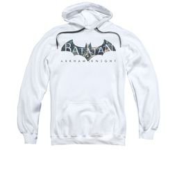Arkham Knight Hoodie Descending Logo White Sweatshirt Hoody