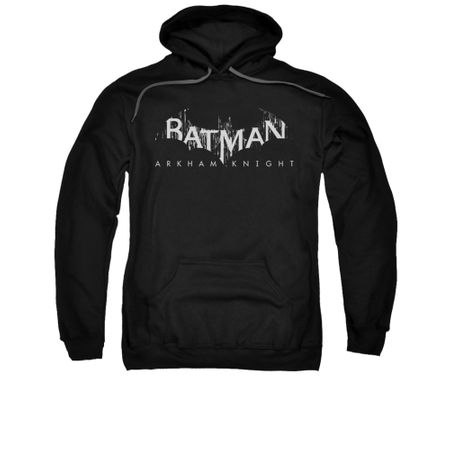 Arkham Knight Hoodie Splintered Logo Black Sweatshirt Hoody
