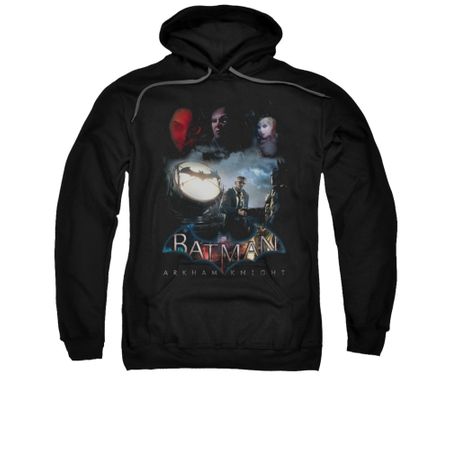 Arkham Knight Hoodie Spot Light Black Sweatshirt Hoody