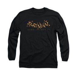 Arkham Knight Shirt Flame Logo Long Sleeve Black Tee T-Shirt