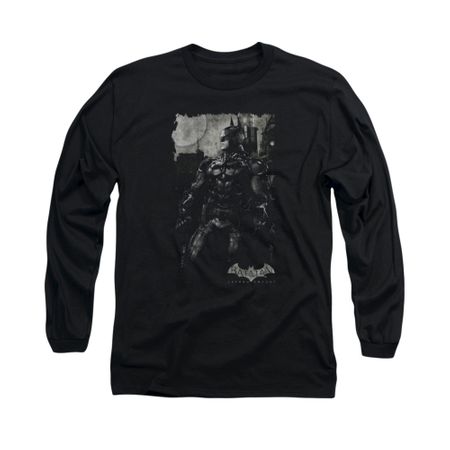Arkham Knight Shirt Grey Photo Long Sleeve Black Tee T-Shirt