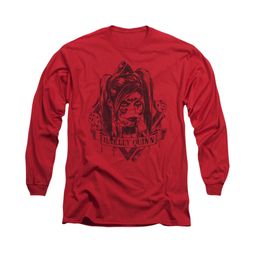 Arkham Knight Shirt Harley Diamond Long Sleeve Red Tee T-Shirt