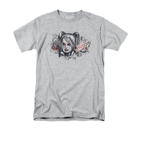 Arkham Knight Shirt Harley RIP Athletic Heather T-Shirt