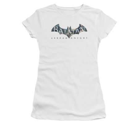 Arkham Knight Shirt Juniors Descending Logo White T-Shirt
