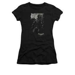 Arkham Knight Shirt Juniors Grey Photo Black T-Shirt Arkham Knight Shirt Juniors Grey Photo Black T-Shirt