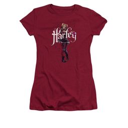 Arkham Knight Shirt Juniors Harley Pose Cardinal T-Shirt