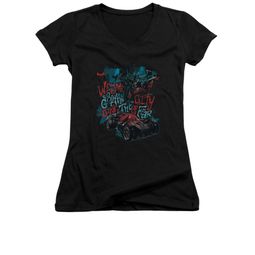 Arkham Knight Shirt Juniors V Neck City Of Fear Black T-Shirt Arkham Knight Shirt Juniors V Neck City Of Fear Black T-Shirt
