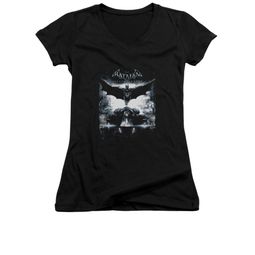 Arkham Knight Shirt Juniors V Neck Flying Black T-Shirt Arkham Knight Shirt Juniors V Neck Flying Black T-Shirt