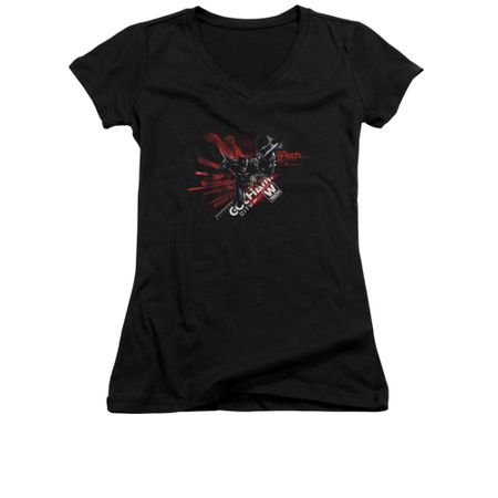 Arkham Knight Shirt Juniors V Neck W Tech Black T-Shirt