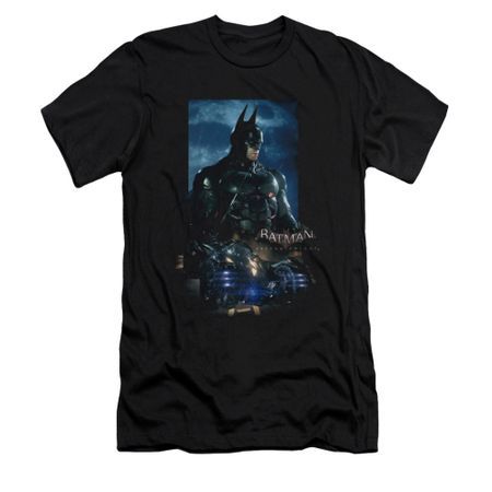Arkham Knight Shirt Slim Fit Batmobile Black T-Shirt