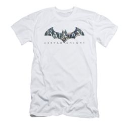 Arkham Knight Shirt Slim Fit Descending Logo White T-Shirt