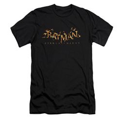 Arkham Knight Shirt Slim Fit Flame Logo Black T-Shirt